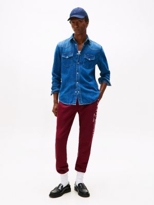 Tommy Logo Sweatpant, Deep Rouge