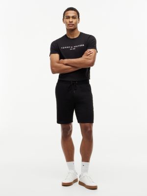 Tommy Hilfiger Men's Embroidered Tommy Logo Sweatshort - Black - S