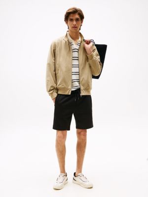 Embroidered Tommy Logo Sweatshort, Black