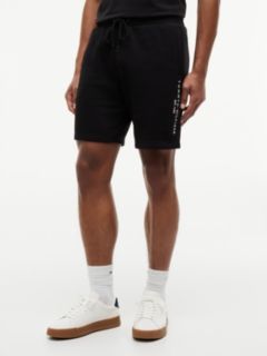 Embroidered Tommy Logo Sweatshort — Black 1