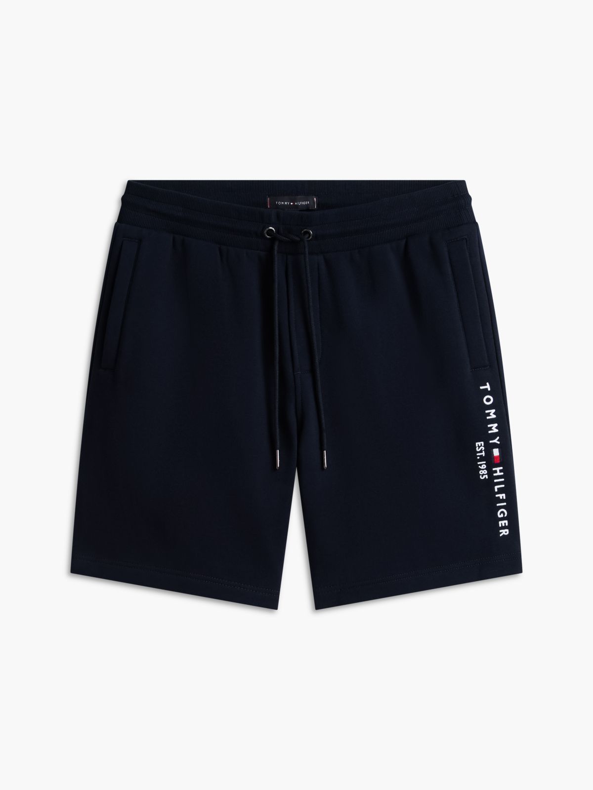 Embroidered Tommy Logo Sweatshort — Navy Blue