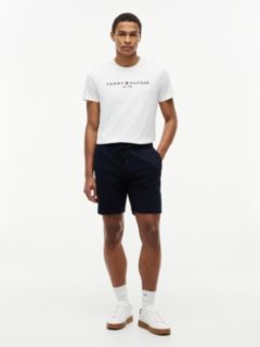 Embroidered Tommy Logo Sweatshort — Navy Blue 2