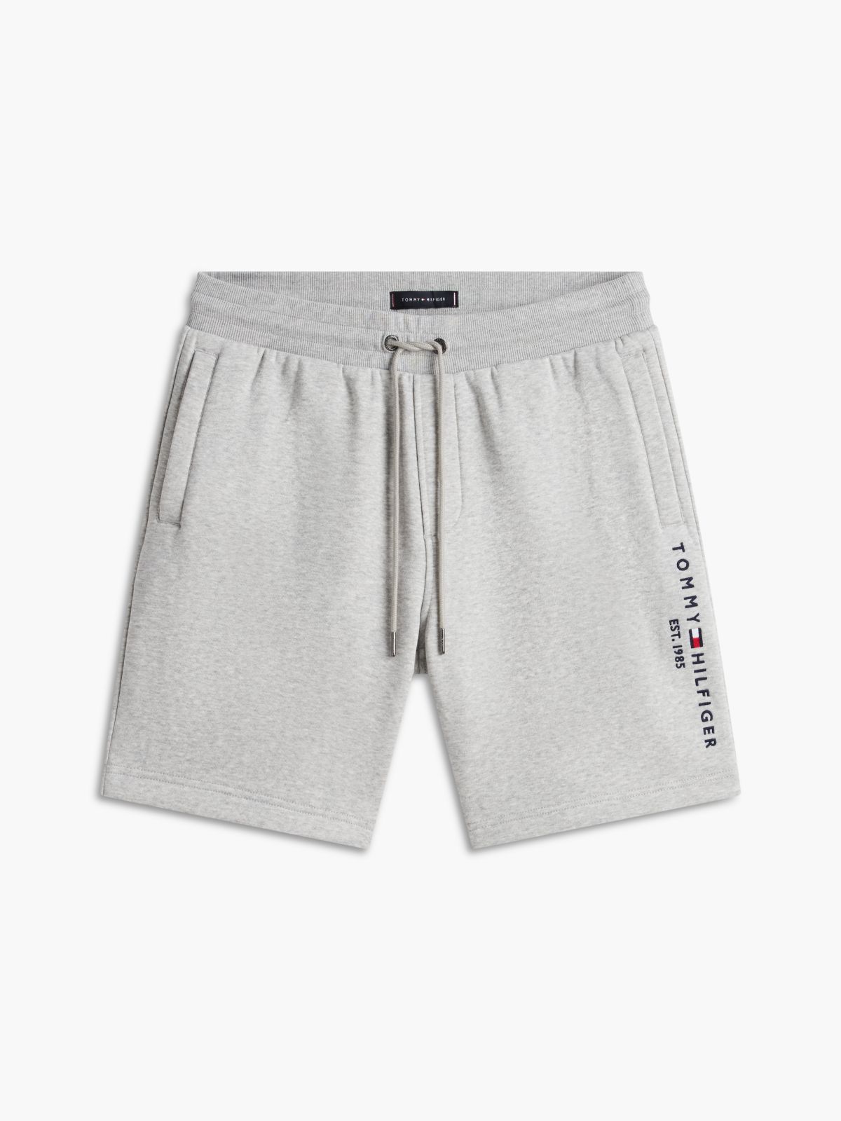 Embroidered Tommy Logo Sweatshort — Grey Heather