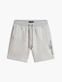 Embroidered Tommy Logo Sweatshort — Grey Heather 5