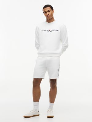 Tommy Hilfiger Men's Embroidered Tommy Logo Sweatshort - Fresh White - S