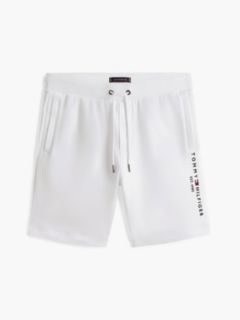 Embroidered Tommy Logo Sweatshort — Fresh White 5