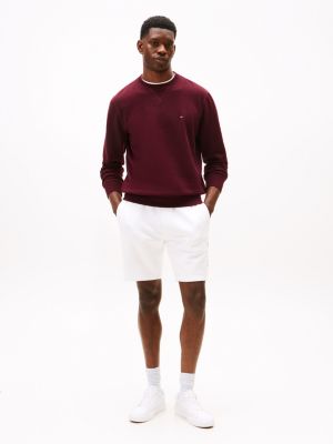 Embroidered Tommy Logo Sweatshort, Fresh White