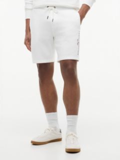 Embroidered Tommy Logo Sweatshort — Fresh White 1