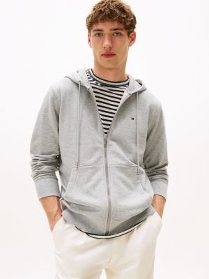 Zip Hoodie, Grey Heather