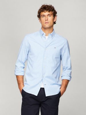 Blue and white tommy hilfiger shirt online