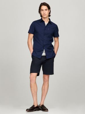 Slim Fit Short-Sleeve All-Day Shirt, Carbon Navy
