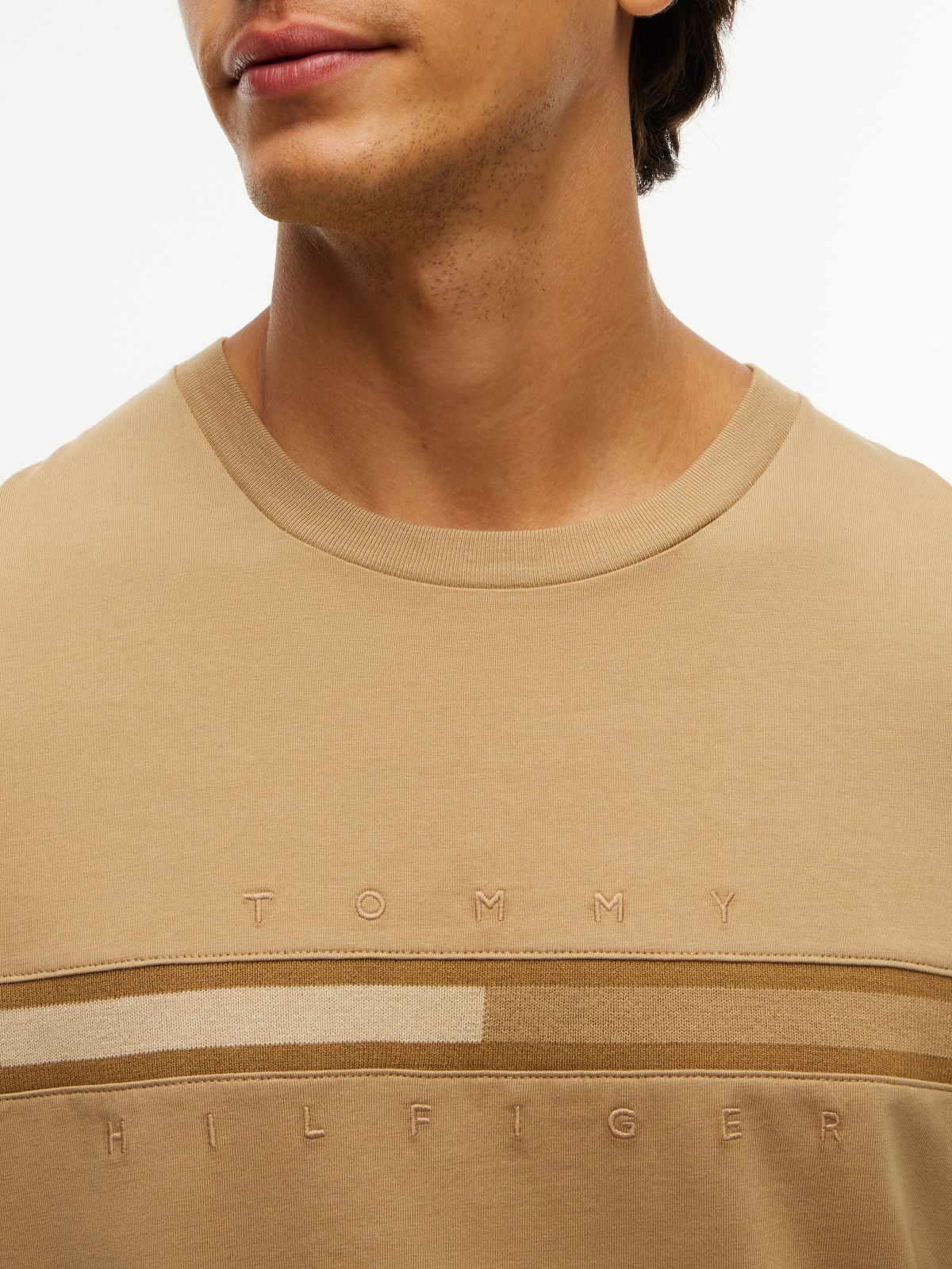 Tonal Flag Logo T-Shirt — Dark Dune