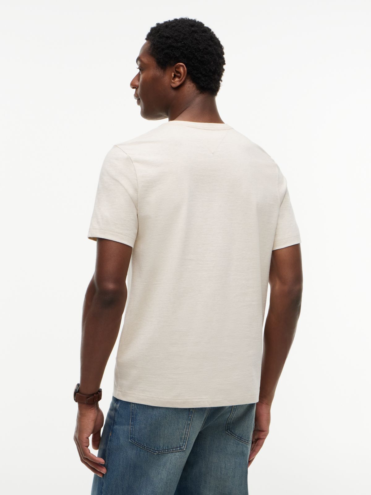 Tonal Flag Logo T-Shirt — Beige Heather
