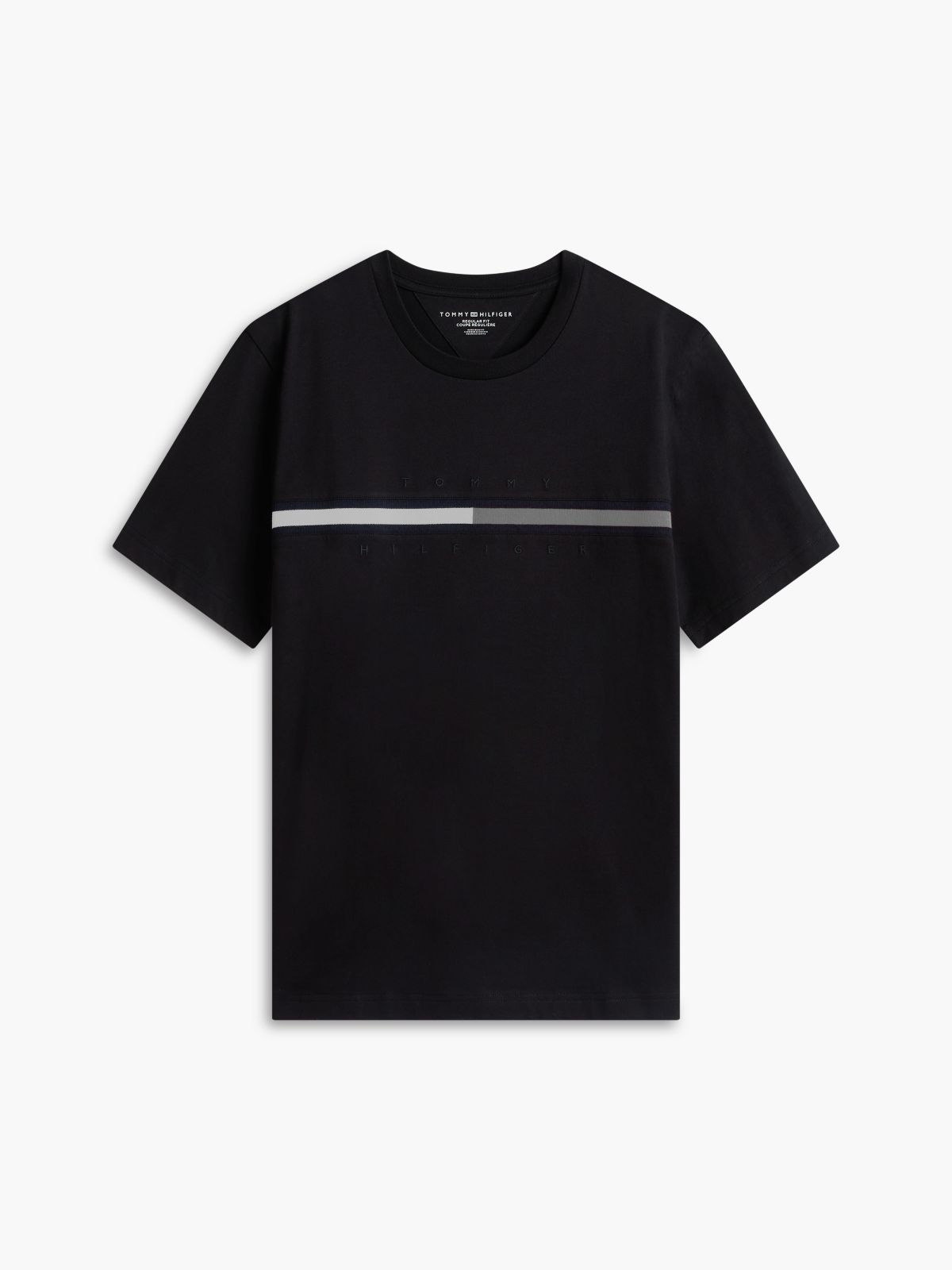 Tonal Flag Logo T-Shirt — Black