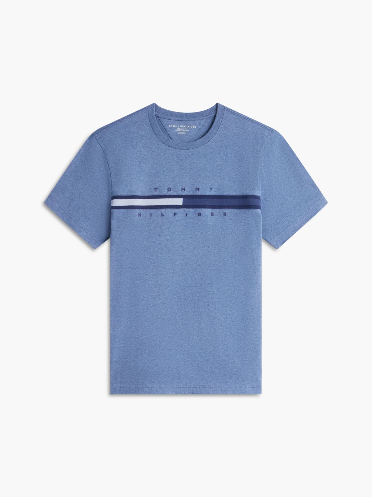 Tonal Flag Logo T-Shirt — Faded Indigo Heather