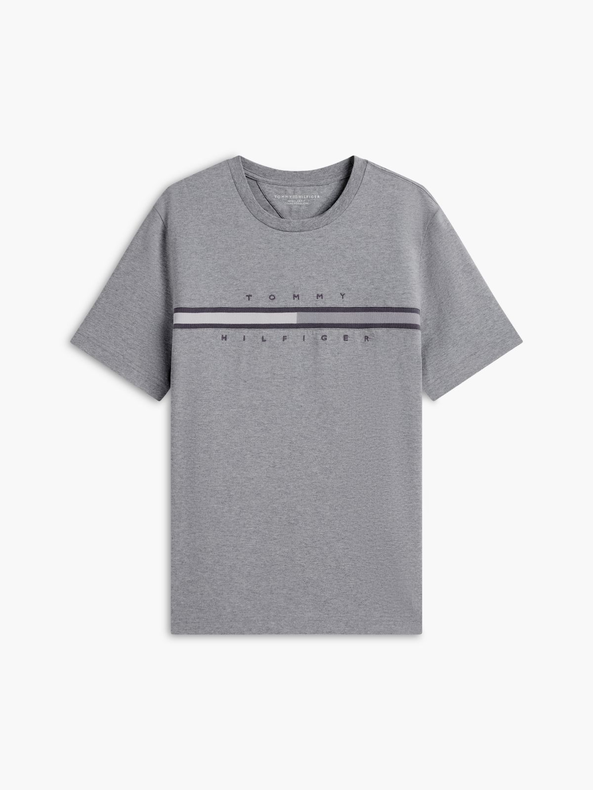 Tonal Flag Logo T-Shirt — Grey Heather