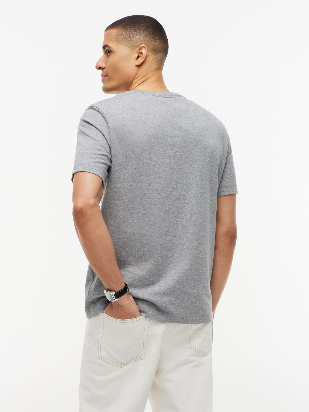 Tonal Flag Logo T-Shirt — Grey Heather