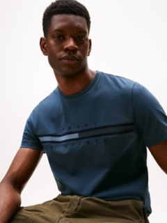 Tonal Flag Logo T-Shirt — Military Denim 3