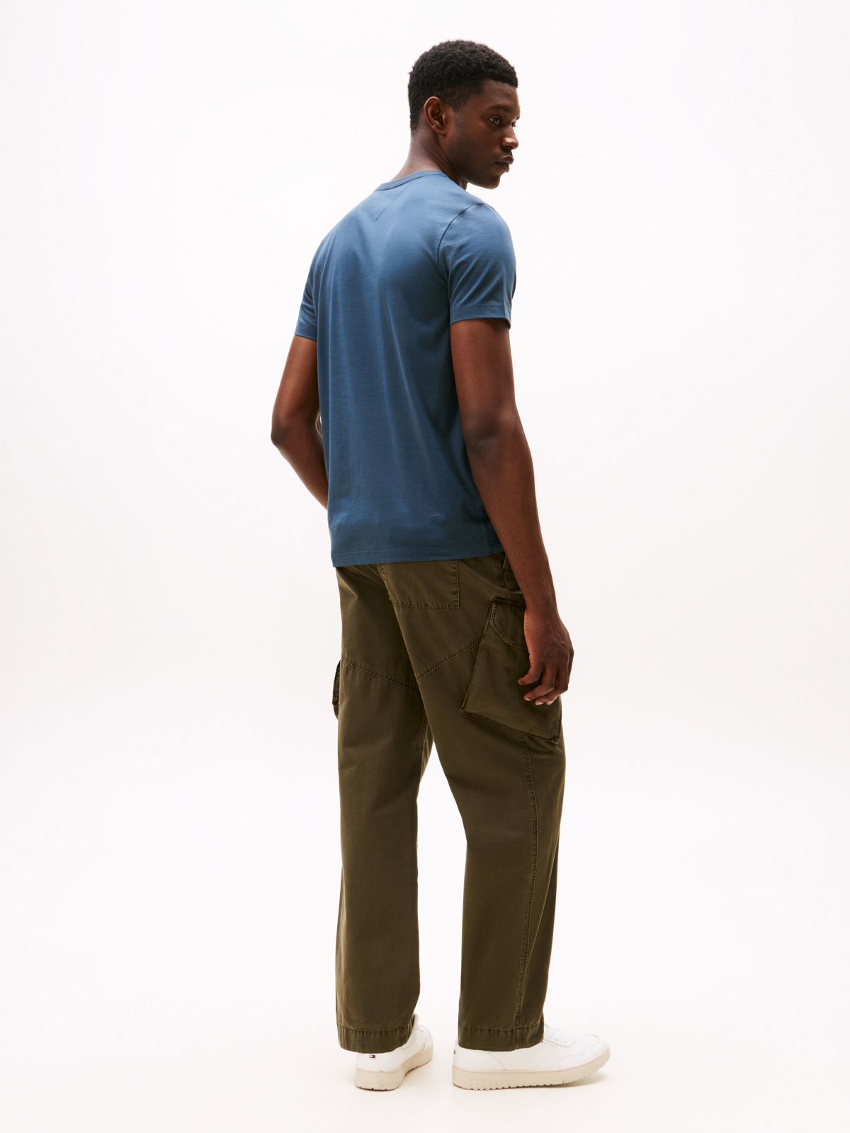 Tonal Flag Logo T-Shirt — Military Denim