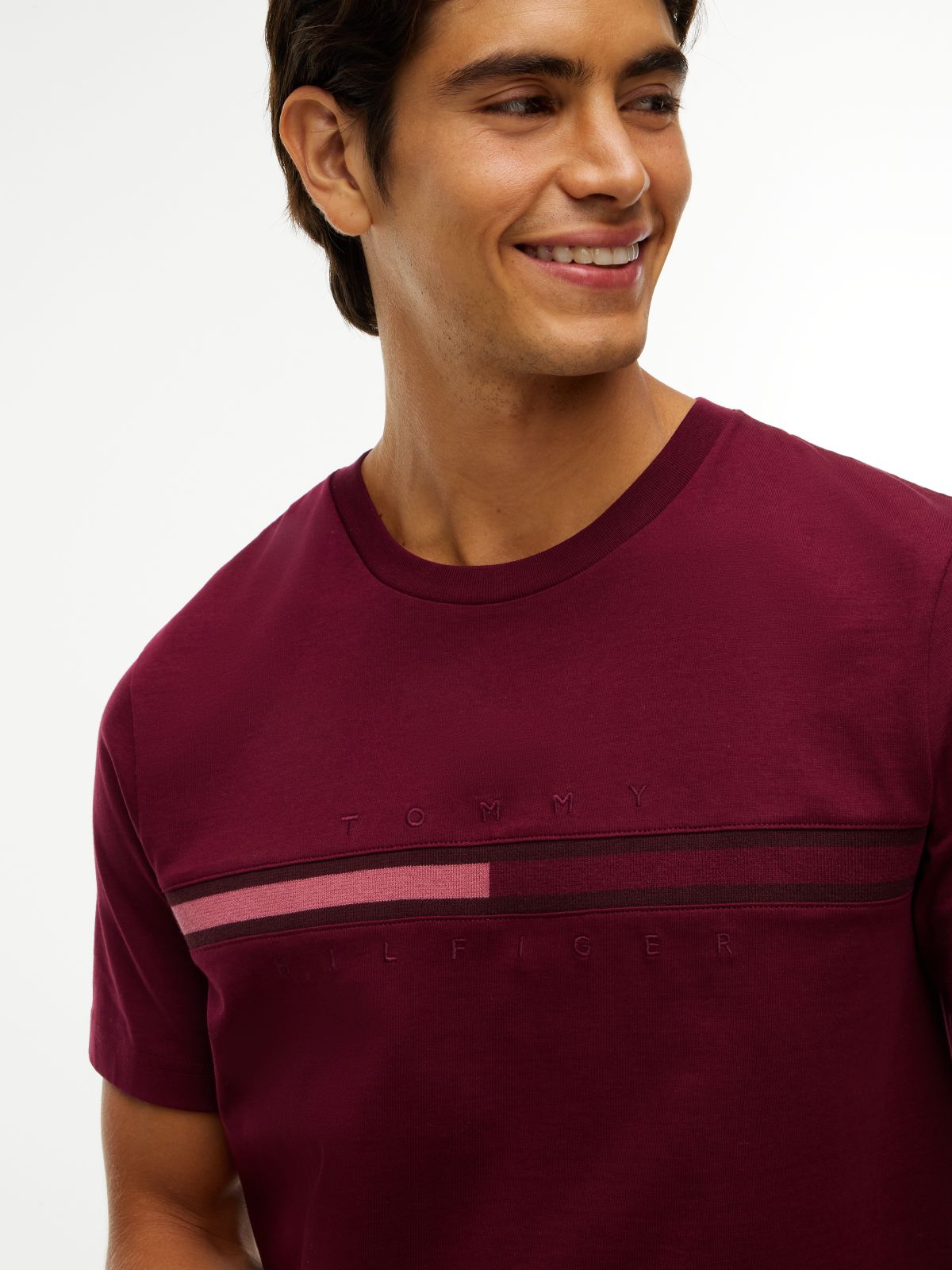 Tonal Flag Logo T-Shirt — Burgundy