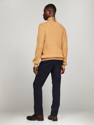 Cable Knit Turtleneck Sweater | Tommy Hilfiger USA Cable Knit Turtleneck Sweater | Tommy Hilfiger USA