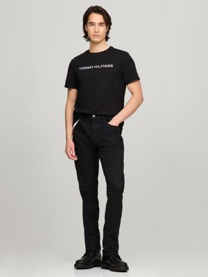 Embroidered Hilfiger Icon T-Shirt, Black