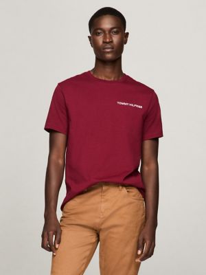 Tommy hilfiger t shirt rouge sales