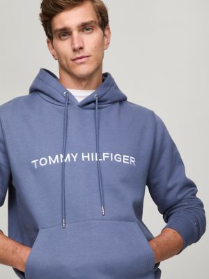 Tommy hilfiger logo hoodie blue sales