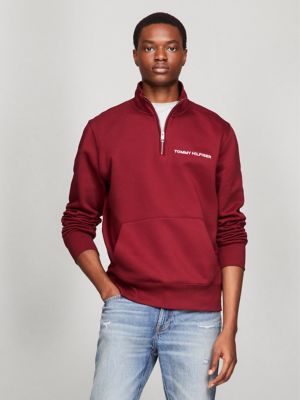 Embroidered Logo Half Zip Sweatshirt Tommy Hilfiger