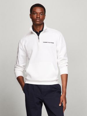 Embroidered Logo Half Zip Sweatshirt