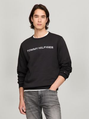 Embroidered Hilfiger Icon Sweatshirt, Black