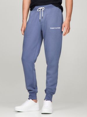 Embroidered Logo Fleece Sweatpant, Bank Blue