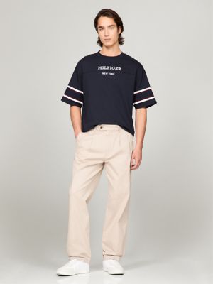 Embroidered Monotype Tipped T-Shirt | Tommy Hilfiger