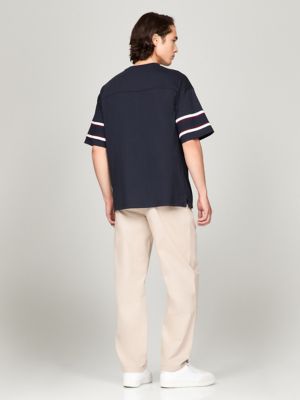 Tシャツ・カットソー HUECLOSET Stripe Collar MTM 25KERO157 Miluxas Women Harajuku Oversized Stripe Casual Long Sleeves