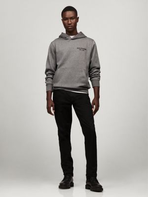 Embroidered Monotype Mouline Hoodie, Grey Heather