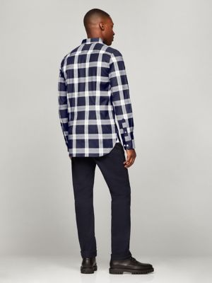 Slim Fit Plaid Poplin Shirt | Tommy Hilfiger Slim Fit Plaid Poplin Shirt | Tommy Hilfiger