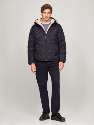 Sherpa-Lined Puffer Jacket, Navy