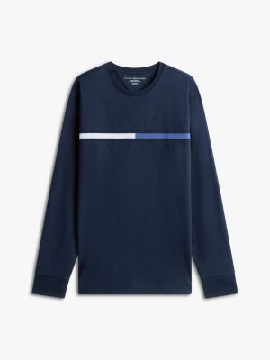 Long-Sleeve Tonal Flag Logo T-Shirt | Tommy Hilfiger