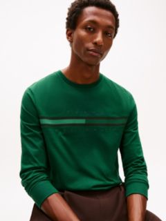 Long-Sleeve Tonal Flag Logo T-Shirt — Ornamental Green 2