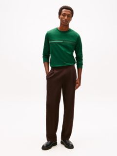 Long-Sleeve Tonal Flag Logo T-Shirt — Ornamental Green 3