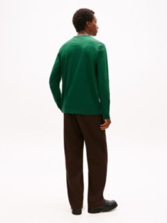 Long-Sleeve Tonal Flag Logo T-Shirt — Ornamental Green 4