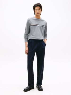 Мужские футболки Tommy Hilfiger Long-Sleeve Tonal Flag Logo T-Shirt — фото 3