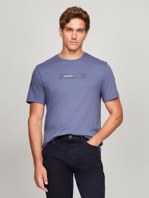 Embroidered Hilfiger Logo T-Shirt, Bank Blue