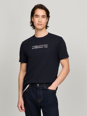 Embroidered Hilfiger Logo T-Shirt, Navy