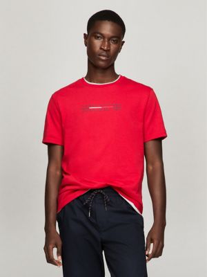Embroidered Hilfiger Logo T-Shirt, Primary Red
