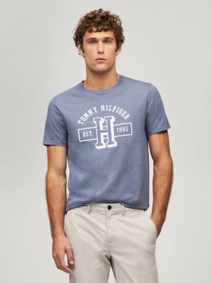 Hilfiger Established Logo T-Shirt, Blue Heather