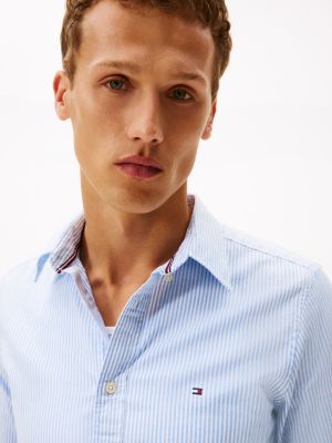 Slim Fit Stretch Stripe Oxford Shirt | Tommy Hilfiger