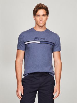 Tonal Signature Flag Logo T-Shirt, Navy Heather
