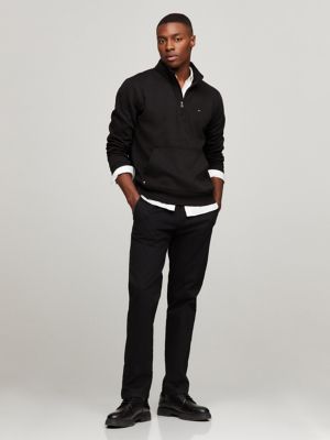 Quarter-Zip Fleece Sweatshirt, Black