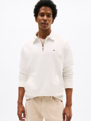 Quarter-Zip Polo Sweatshirt, Milky Way